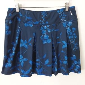Lands' End Skort Navy Blue Floral - Size M (10-12)